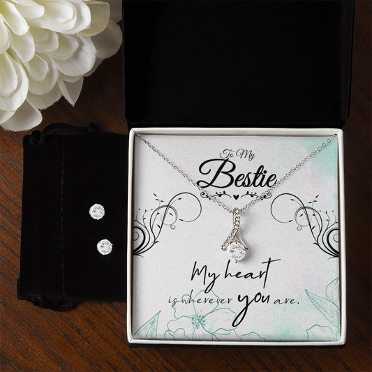 Forever Bestie Teardrop Necklace Set