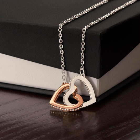 Double Heart Pendant Necklace | Gold-Plated Love Charm | Elegant Gift for Her