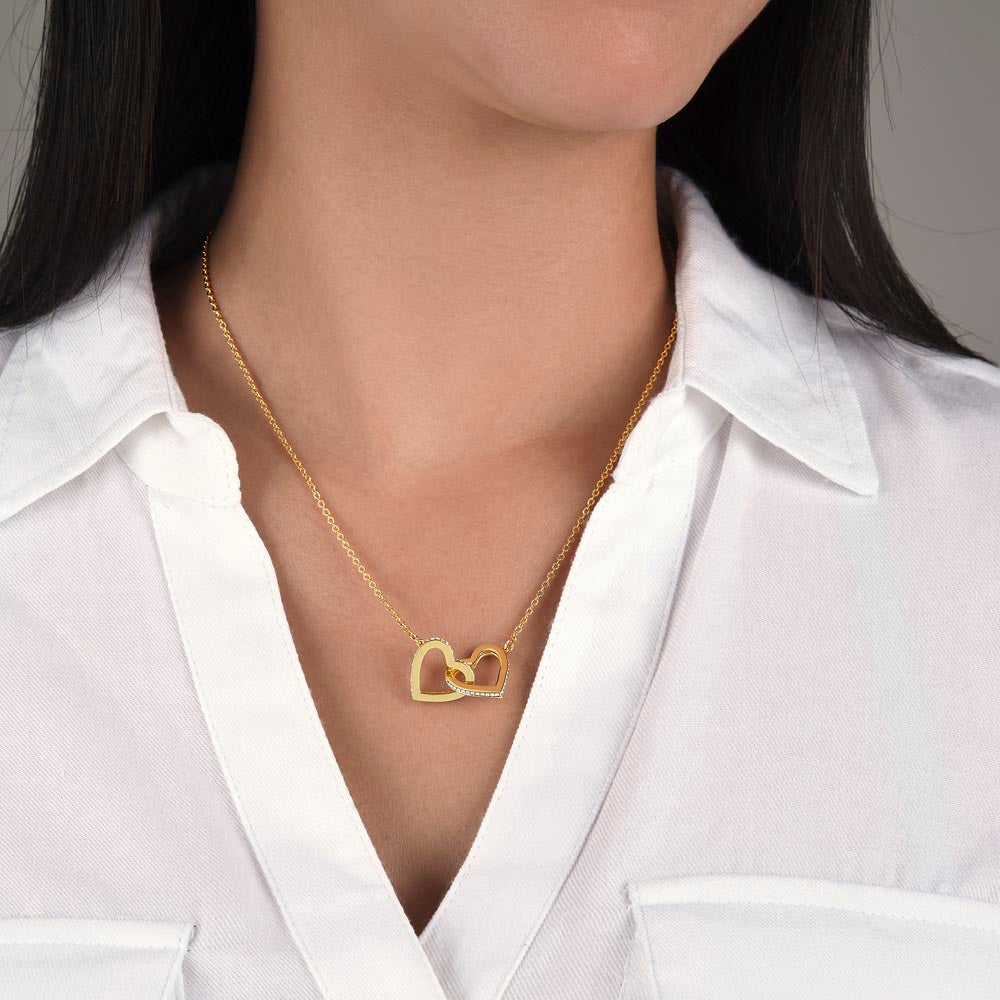 Double Heart Pendant Necklace | Gold-Plated Love Charm | Elegant Gift for Her