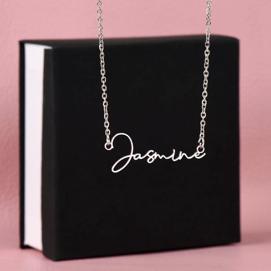 Signature Style Name Necklace – Custom Handwriting Necklace, Personalized Cursive Name Pendant, Gift for Her
