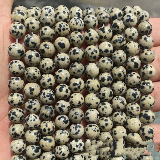 Dalmatian Jasper Natural Speckled Stone Loose Beads Diy Jewelry Accessories