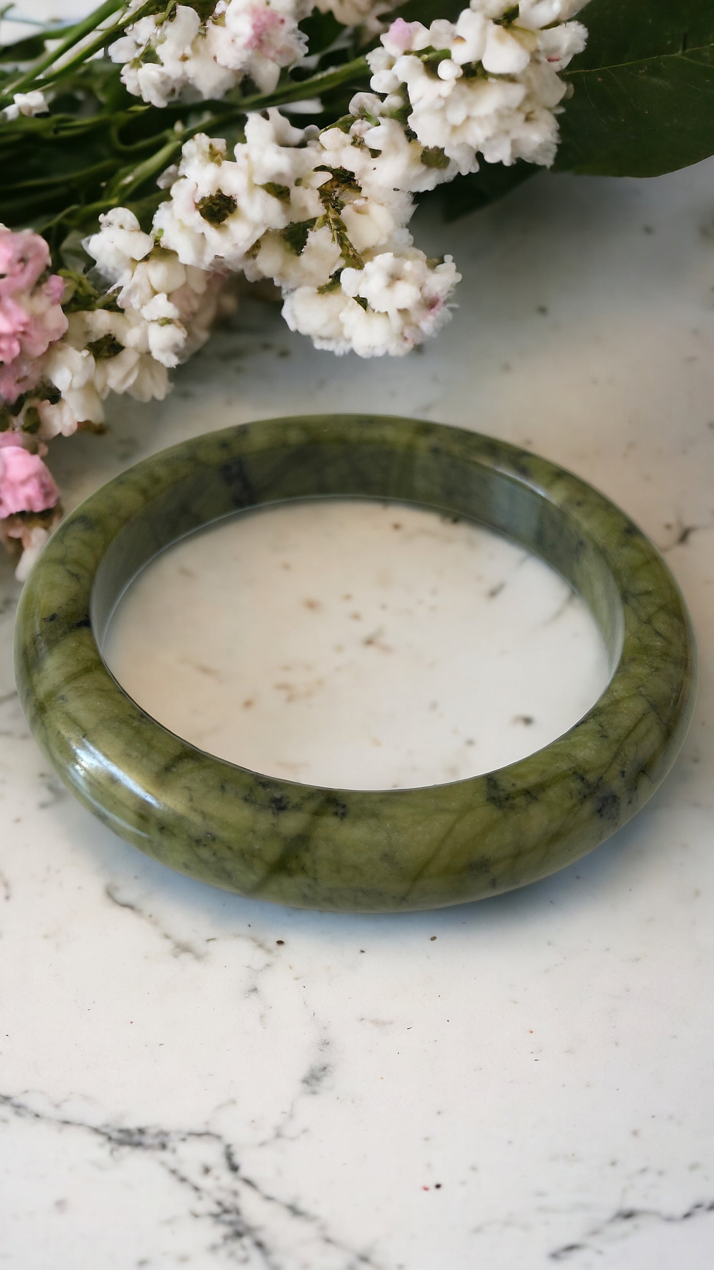 63 - 64mm Canadian Nephrite Jade Bangle | Crystal Jade Bangle | Gift for her | Gift Bangles | Crystal Bangle Bracelet | Jade Bangle Bracelet