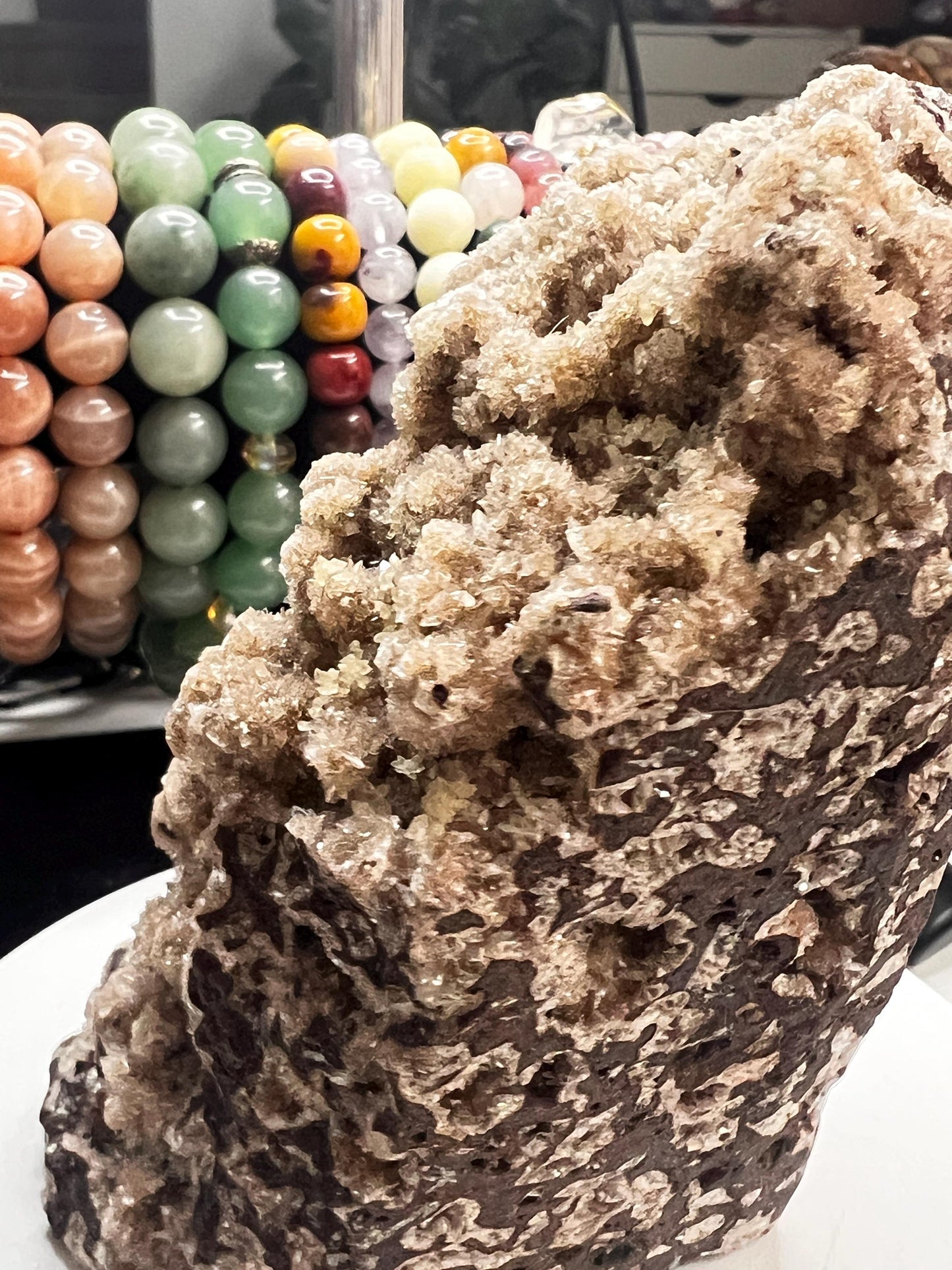 Crystalline Crunch Delight - Natural Calcite Crystal Cluster for Healing, Energy Cleansing, Home Decor, and Meditation