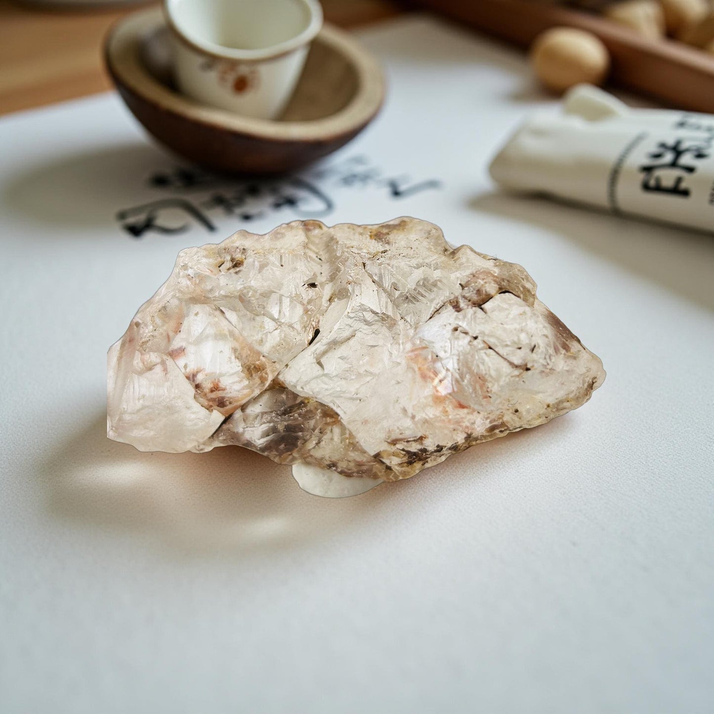 Raw Golden Healer Quartz Specimen: High-Vibrational Healing Stone