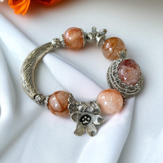 Fire Quartz Focus & Clarity or Moonstone Intuition & Inner Wisdom