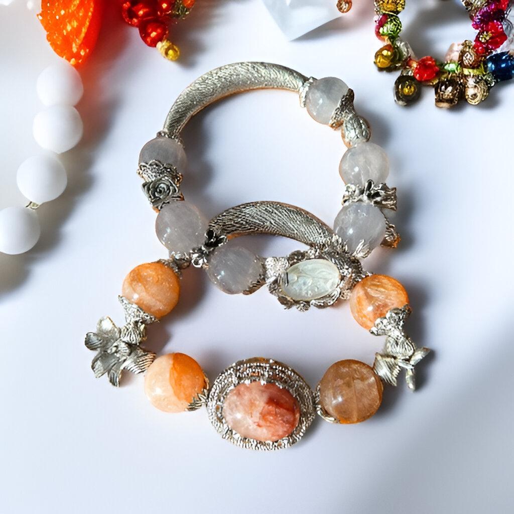 Fire Quartz Focus & Clarity or Moonstone Intuition & Inner Wisdom