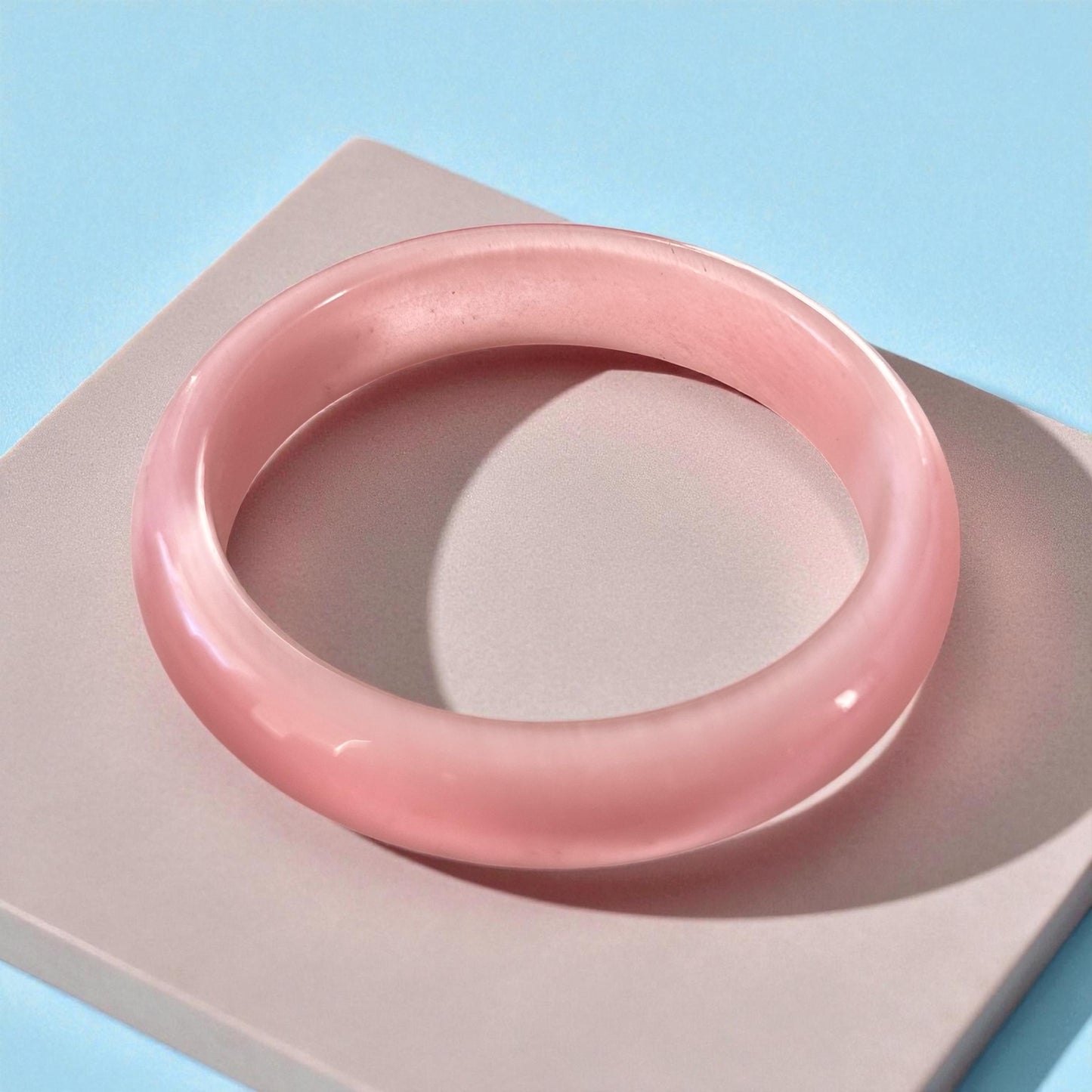 Cat’s Eye Jade Crystal Bangle –  Protection & Luck
