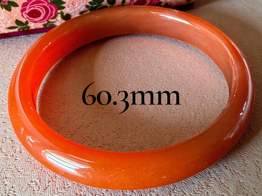 1pc Carnelian Bangle Bracelet - Energy, Confidence S-XL wrist